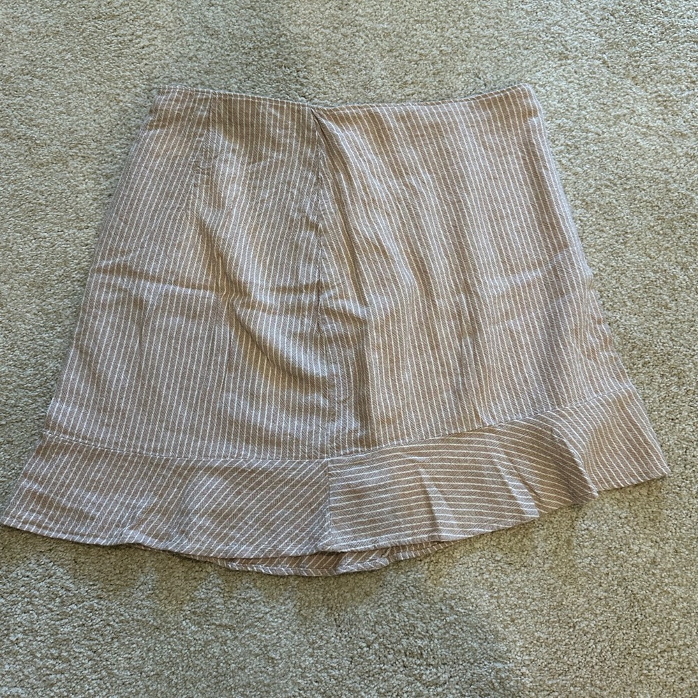 Abercrombie & Fitch Striped Tan Skirt
